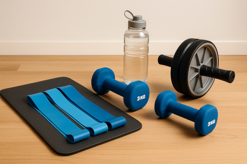 Simple home workout gear setup designed for consistent fitness routines